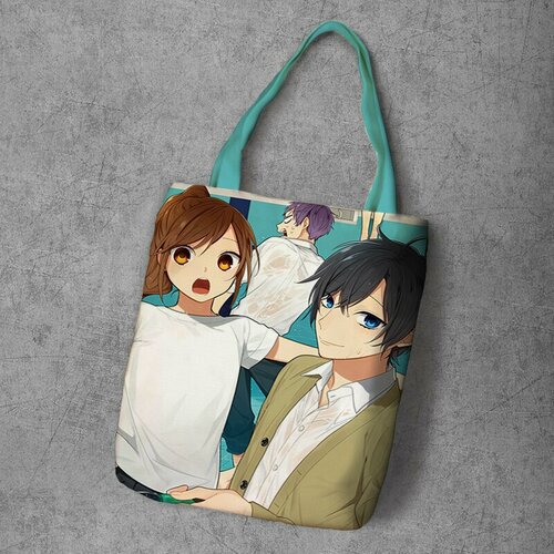 фото Сумка шоппер anime dakimakura, фактура рельефная, мультиколор