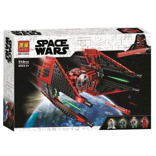 Конструктор Lari (Bela) Space Wars 11422 Истребитель СИД майора Вонрега, 514 дет. star wars building blocks black ace tie interceptor major vonreg fighter bricks fit repining starwars diy parent child activity