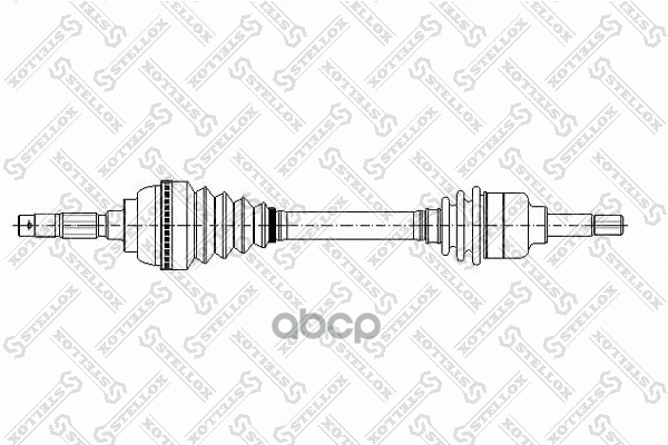 158 1052-Sx_привод Правый! 900Mm Abs, 21040 Peugeot 206 1.1I/1.4I/1.6I 98> Stellox арт. 1581052SX