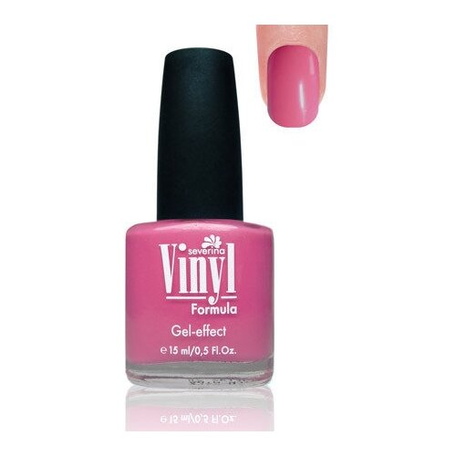 SEVERINA Лак для ногтей Vinyl, 15 мл, 06 розово-ягодный severina верхнее покрытие vinyl top glossy coat прозрачный 15 мл