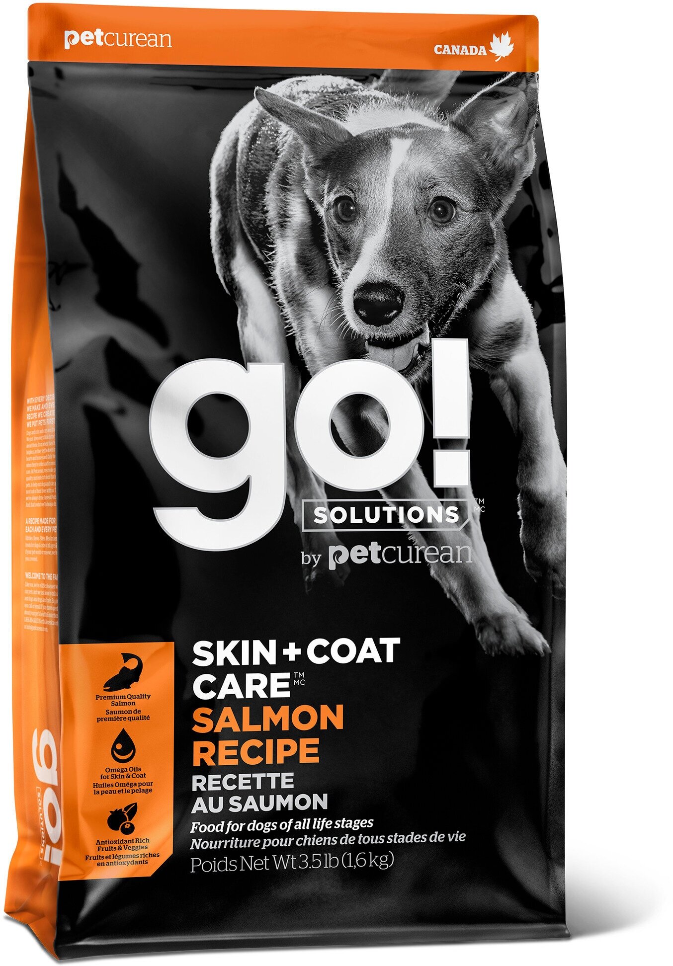 Go! Natural Holistic GO! Skin + Coat Salmon Recipe DF - Корм для щенков и собак со свежим лососем и овсянкой - 11,3 кг