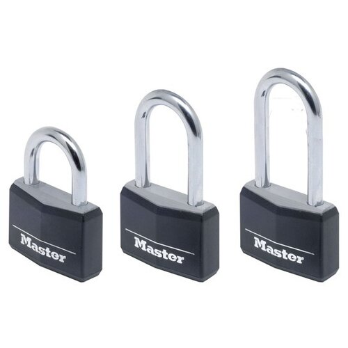 фото Замок навесной masterlock (модель 9150eurdblklh), черный master lock