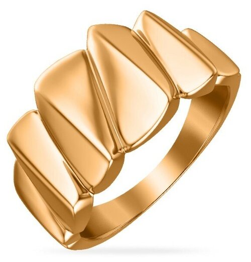 Кольцо SANIS, красное золото, 585 проба, размер 17, золотистый