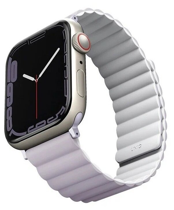 Силиконовый ремень Uniq Revix reversible Magnetic для Apple Watch 41/40/38mm, Lilac/White (41MM-REVLILWHT)