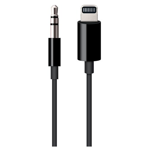 Переходник/адаптер Apple Lightning (M) - mini jack 3.5 mm (M) 1.2 м, черный