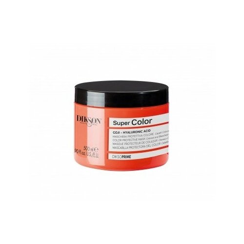 Маска для защиты цвета окрашенных и обесцвеченных волос Dikson Diksoprime Color protective mask with goji berries and hyaluronic acid, 500 мл.