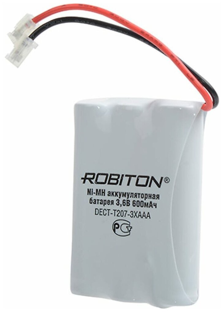 Аккумуляторная сборка Robiton T207 NiMh 3.6v 600mAh DECT-T207-3XAAA, 1шт.