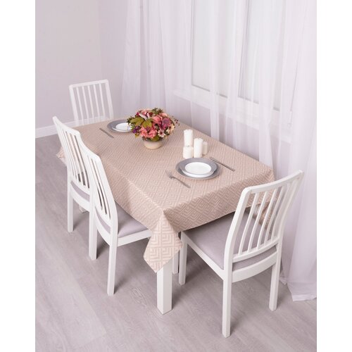 Скатерть на стол хлопок, Вселенная текстиля, № 1549-3 Ромбы, 120х150 см, Рогожка, Подарок на 8 марта, Подарок для мамы и бабушки