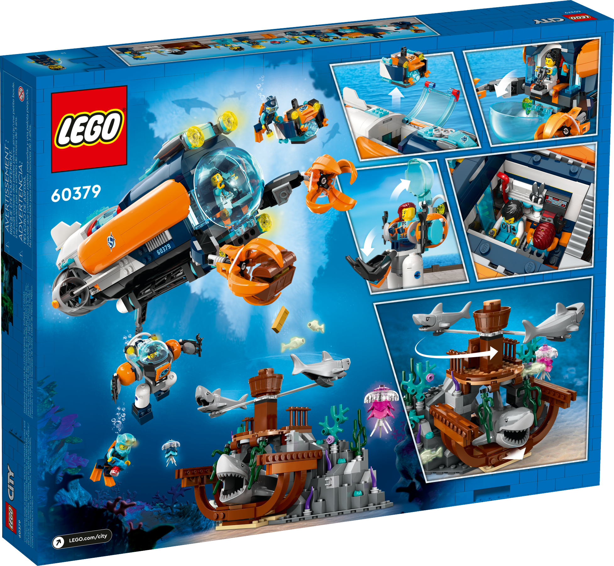 LEGO City Глубоководная исследовательская подводная лодка 60379 - фото №2
