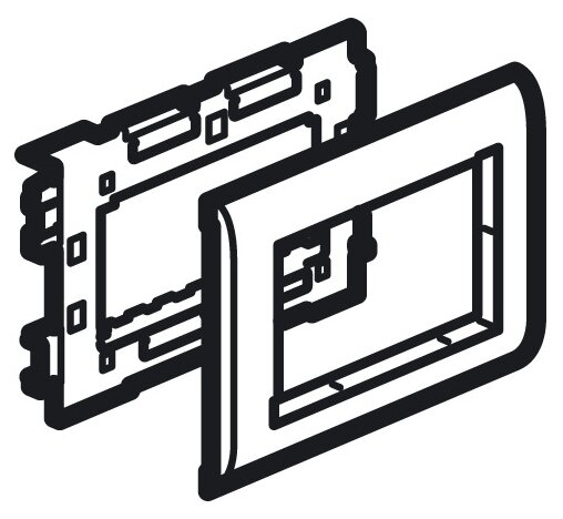 Суппорт 4 модуля Mosaic для крышки 110 мм METRA 638087 Legrand белый 638087 Legrand