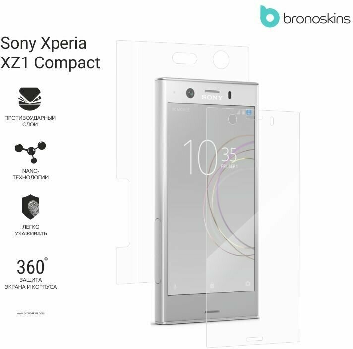 Защитная пленка для Sony Xperia XZ1 Compact (Матовая, Комплект FullBody)