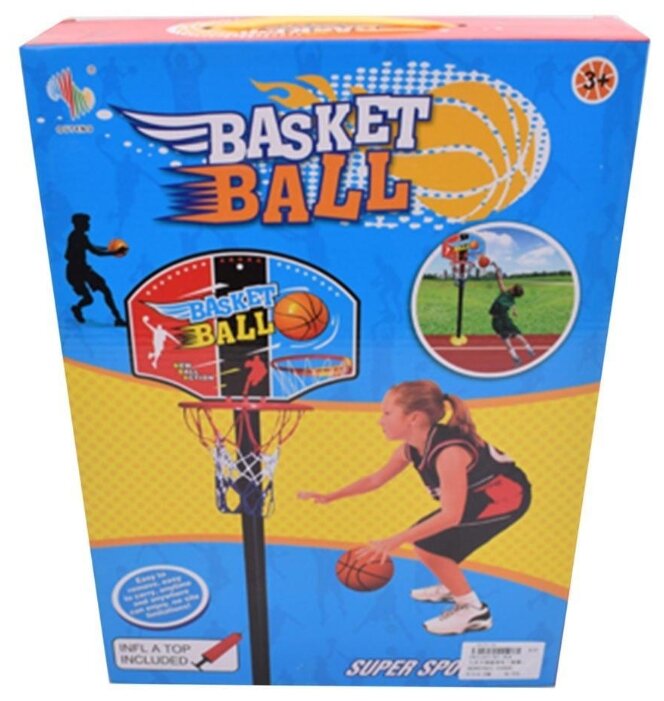 Набор для игры в баскетбол Наша Игрушка напольный стойка высота 115 см щит мяч насос (AT-304)