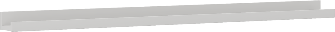 Полка настенная Онега, Ангстрем, 150х7х12 см, цвет светло-серый, полка прямая навесная деревянная, полка для книг, для цветов