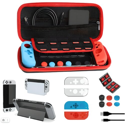 Комплект защитных аксессуаров DOBE Exclusive Nexigo для Nintendo Switch OLED, TNS-1178 чехол для nintendo switch oled dobe protective case blue tns 1142