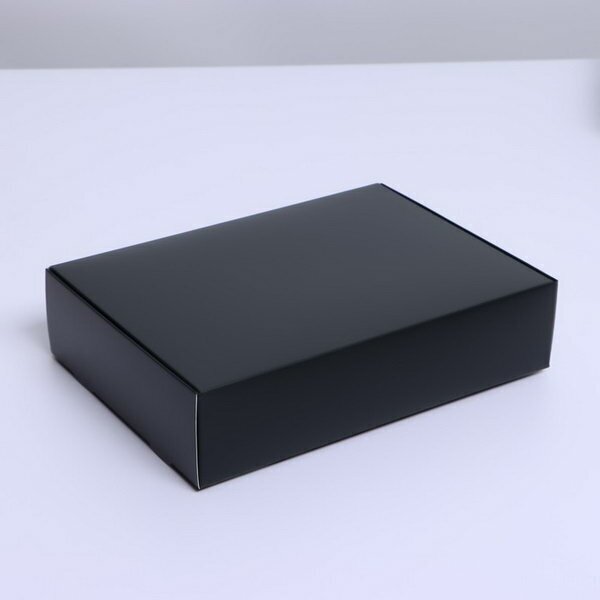 Коробка подарочная складная, упаковка, "Чёрная", 21 x 15 x 5 см