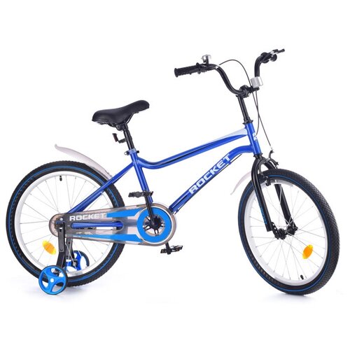 фото Велосипед детский 2-х колесный 20" для детей ростом 120-140 см (6-9 лет) rocket, цвет синий, модель 2023 года