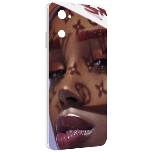 Чехол MyPads лицо девушки тень женский для UleFone Note 12 / Note 12P задняя-панель-накладка-бампер