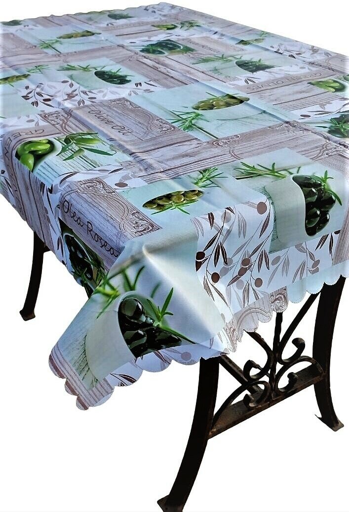 Скатерть на стол, Клеенка на стол на кухню, 110х140, водонепроницаемая, тефлоновая, прямоугольная , Ажурная - фотография № 8