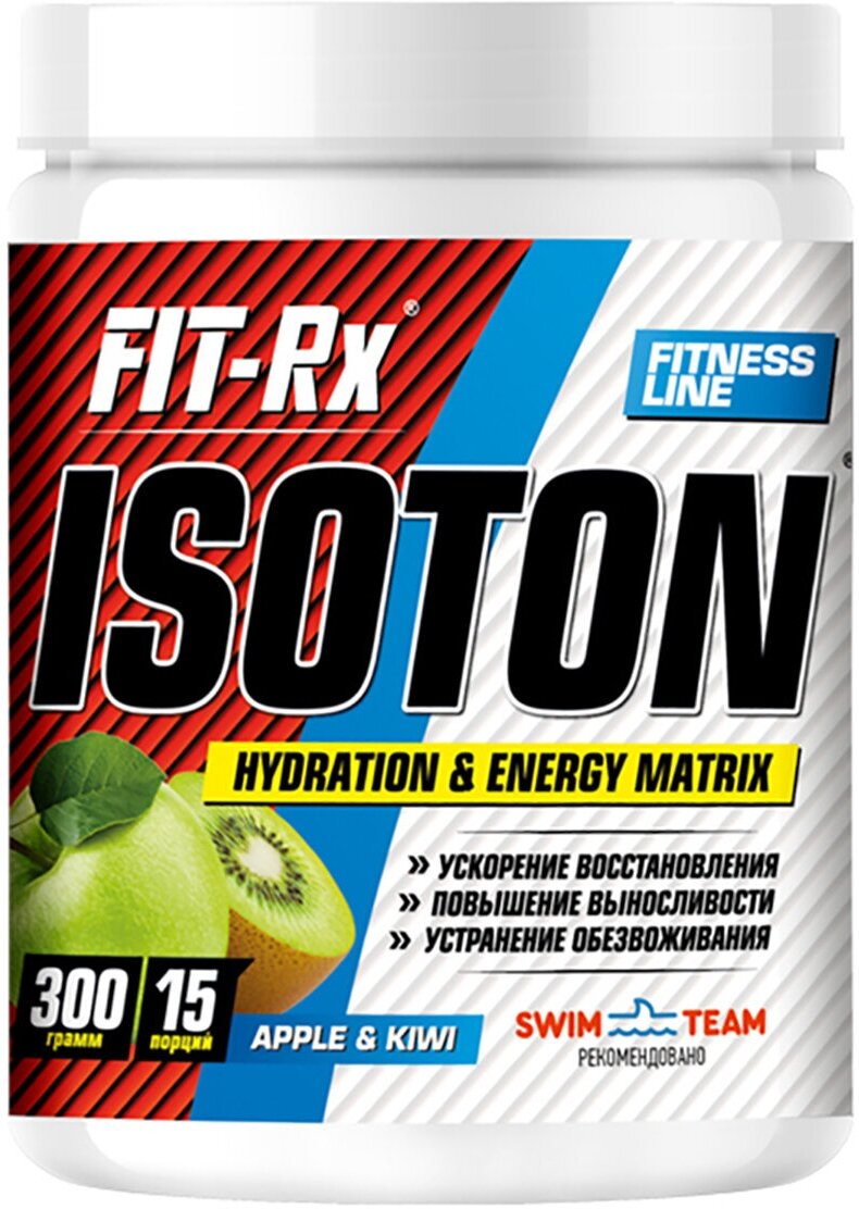 Изотоник FIT-Rx ISOTON, 300 грамм, яблоко-киви