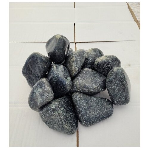 Змеевик шлифованный камни для бани сауны сорт премиум 7-14 см 10 кг