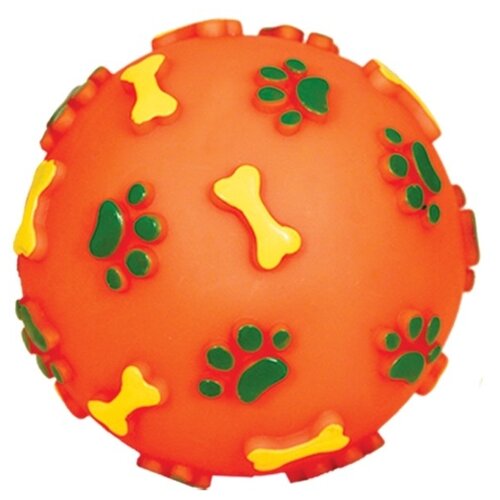 фото Игрушка для собак "мяч с лапками и костями", 8 см triol
