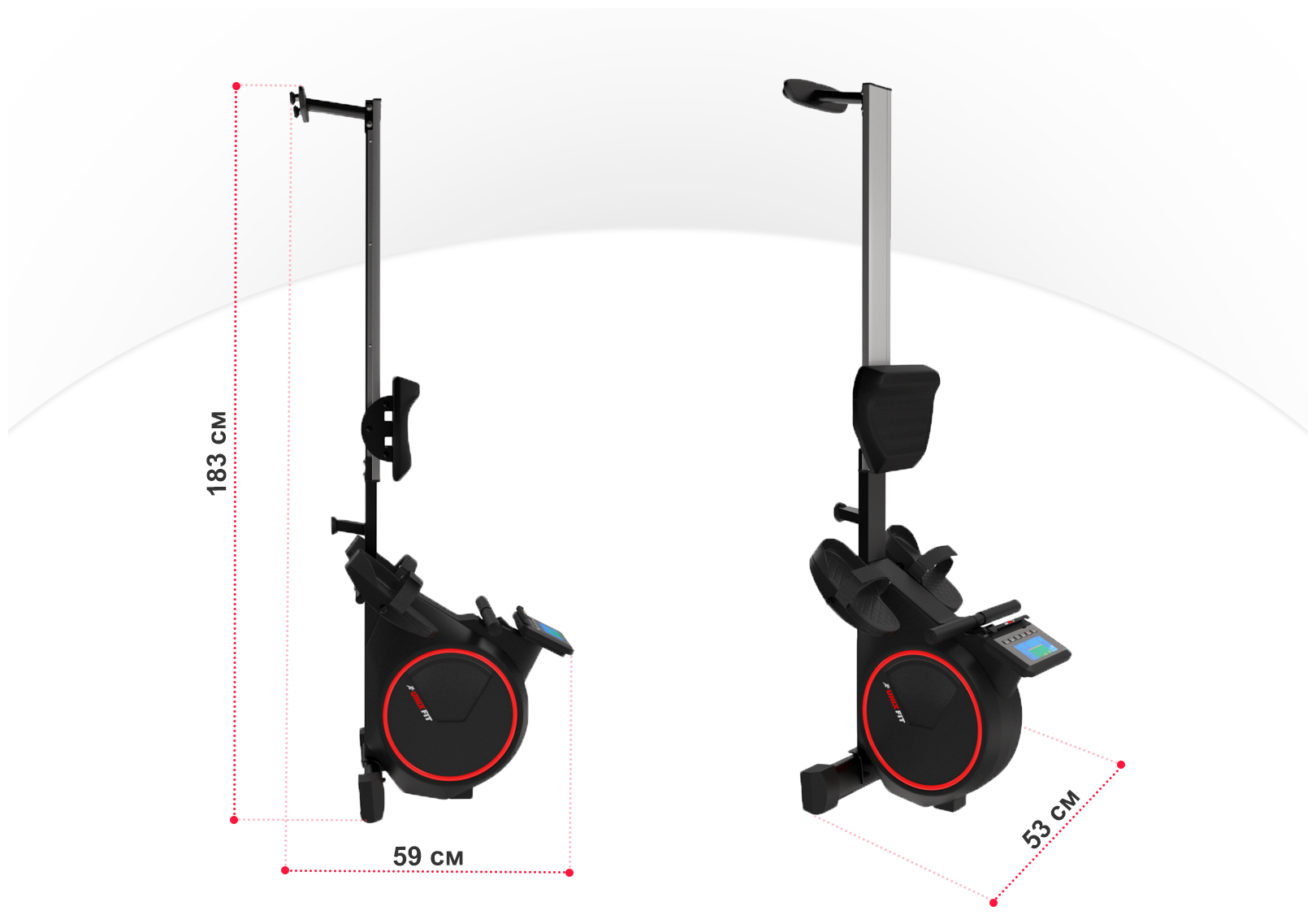 Гребной тренажер UNIX Fit Techno Rower 410E + набор для фитнеса