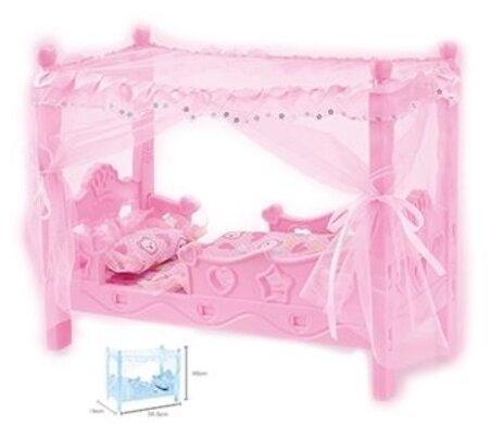 S+S Toys Кроватка для куклы, 1272440 розовый