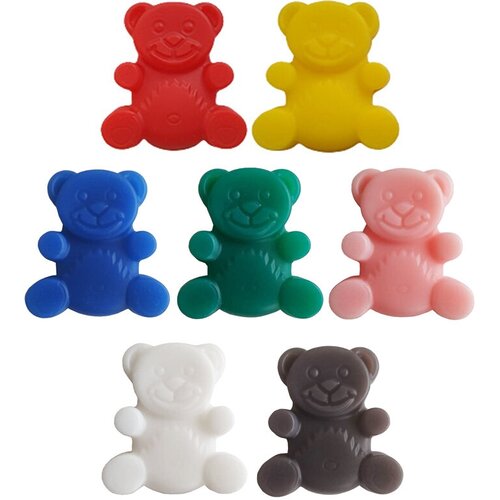 Комплект из 7 мини медведей 6 см Валерка и друзья игрушки антистресс из силикона