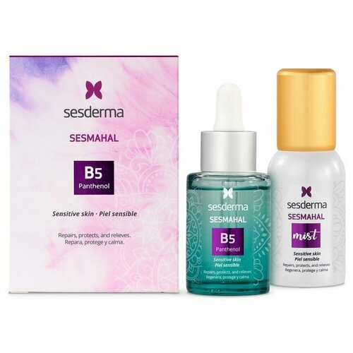 sesderma спрей мист антиоксидантный липосомальный resveraderm 30 мл Набор Sesderma Набор Sesmahal B5 Panthenol для чувствительной кожи, Набор: сыворотка, 30 мл + спрей-мист, 30 мл