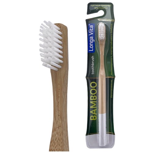 Лонга вита Bamboo зубная щетка для взрослых (BT-1) лонга вита щетка зубная бамбуковая для взрослых