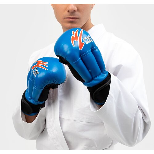 Перчатки для Рукопашного боя Рэй-спорт Fight-1 иск. кожа (Синий, 10M) перчатки для рукопашного боя рэй спорт fight 1 иск кожа красный 6xs