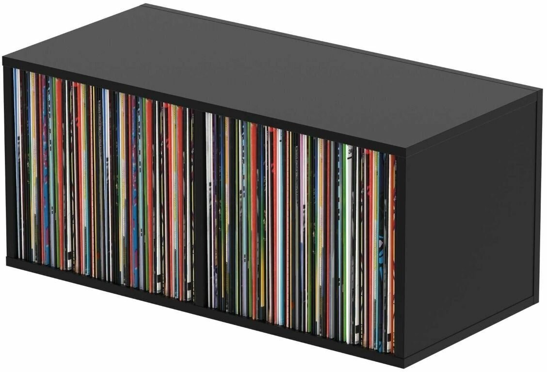 Glorious Record Box Black 230 подставка, система хранения виниловых пластинок 230 шт, цвет чёрный