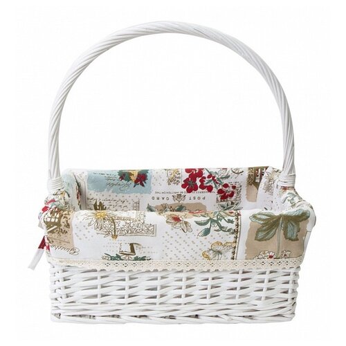 фото Natural house корзина flora and fauna 37х28х39 см белый