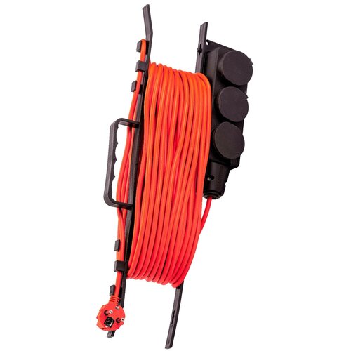 Удлинитель силовой Starwind ST-PS3.20/B, 20м, розеток 3шт, ток 10A, оранжевый