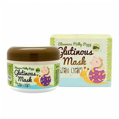 ELIZAVECCA Крем для лица с муцином улитки, 100 гр Elizavecca Glutinous Mask 80% Snail Cream