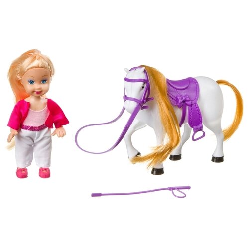 фото Игровой набор bondibon oly куколка жокей с лошадкой, вв3995