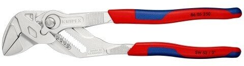 Клещи переставные - гаечный ключ Knipex KN-8605250SB- 250 мм ручки чехлы двухкомпонентные