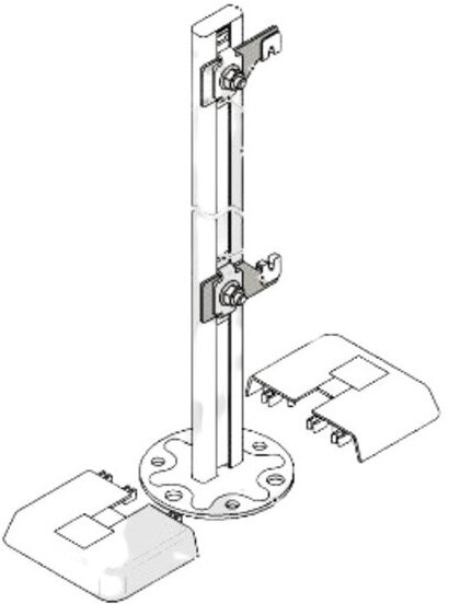 Напольный кронштейн KHC470 BH 500-600/120 (с декоративной крышкой) (тип 10/11) KHC470