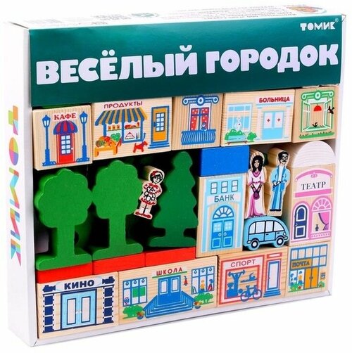 Томик Конструктор «Весёлый городок», 56 элементов