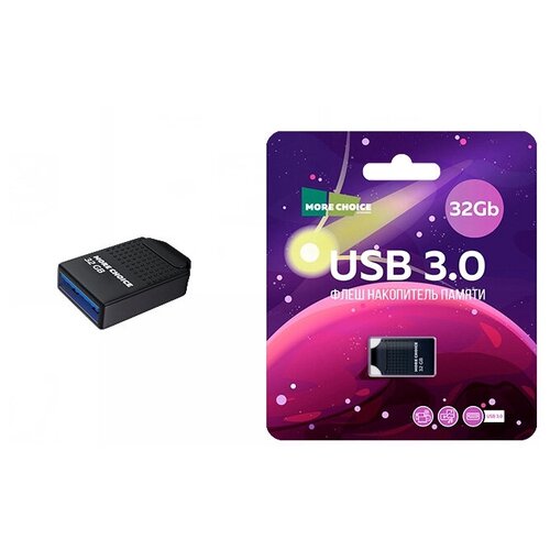 Флеш накопитель памяти USB 32GB 3.0 More Choice Mini MF32-2m Black