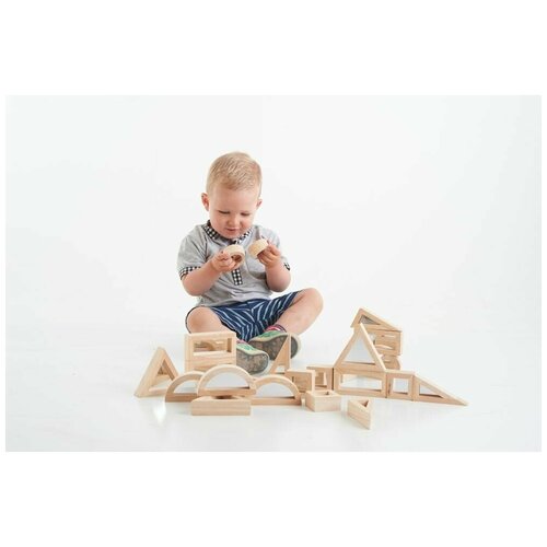 Набор детских зеркальных блоков. Развивающий моторику, логику и образное мышление