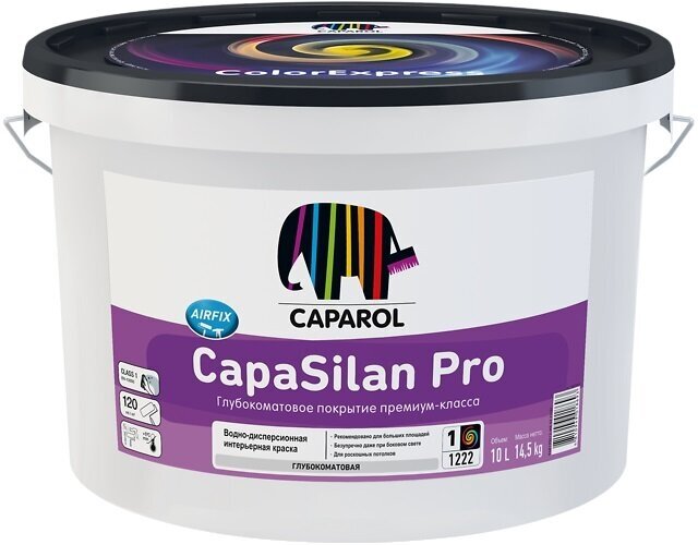Краска Caparol Capasilan Pro водно-дисперсная для внутренних работ, База 1, 10 л - фотография № 1