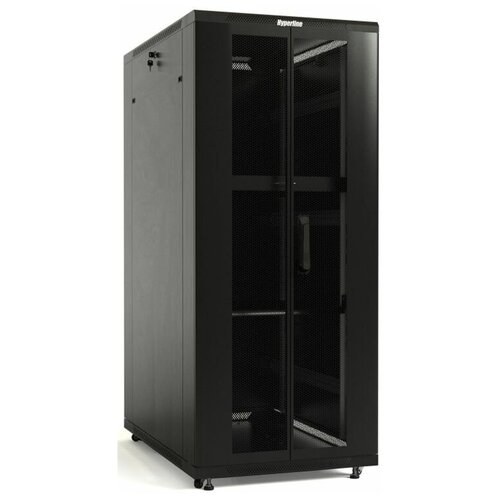 Шкаф напольный 19-дюймовый Hyperline TTB-3268-DD-RAL9004 телекоммуникационный шкаф hyperline ttb 1868 dd ral9004