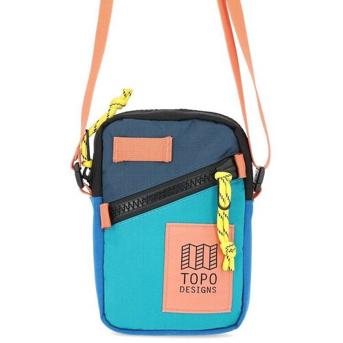 фото Сумка кросс-боди topo designs повседневная, нейлон, внутренний карман, голубой