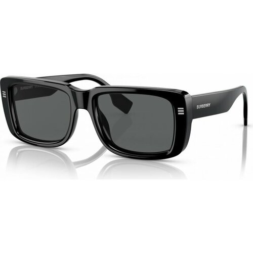 Солнцезащитные очки Burberry, прямоугольные, оправа: пластик, с защитой от УФ, для мужчин, черный