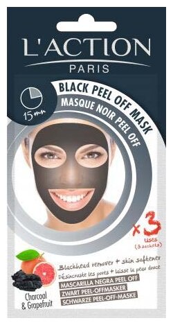 Laction Маска-пленка очищающая Black Peel Off Mask