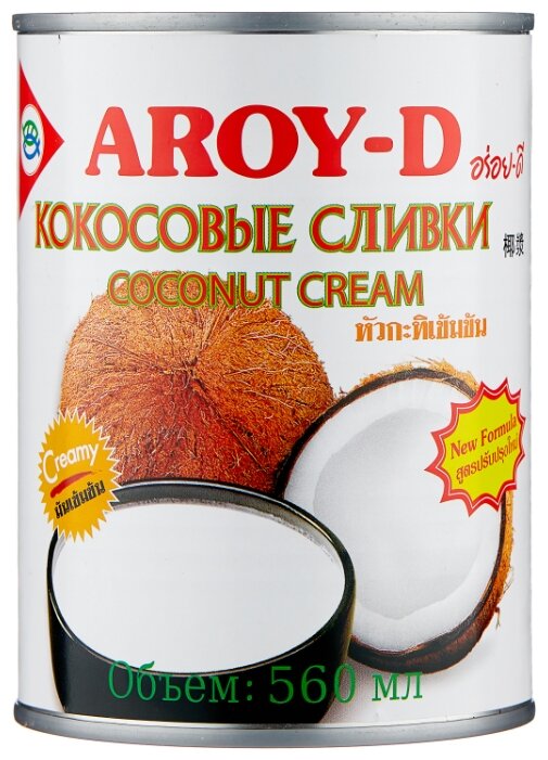 Aroy-D Сливки кокосовые 70%, 560 мл