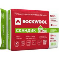 Каменная вата ROCKWOOL лайт баттс скандик 100 мм 2,88 м²