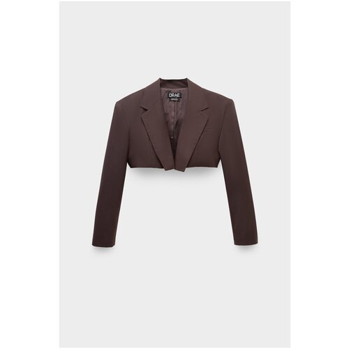 Пиджак DRAE, укороченный, размер 42, коричневый