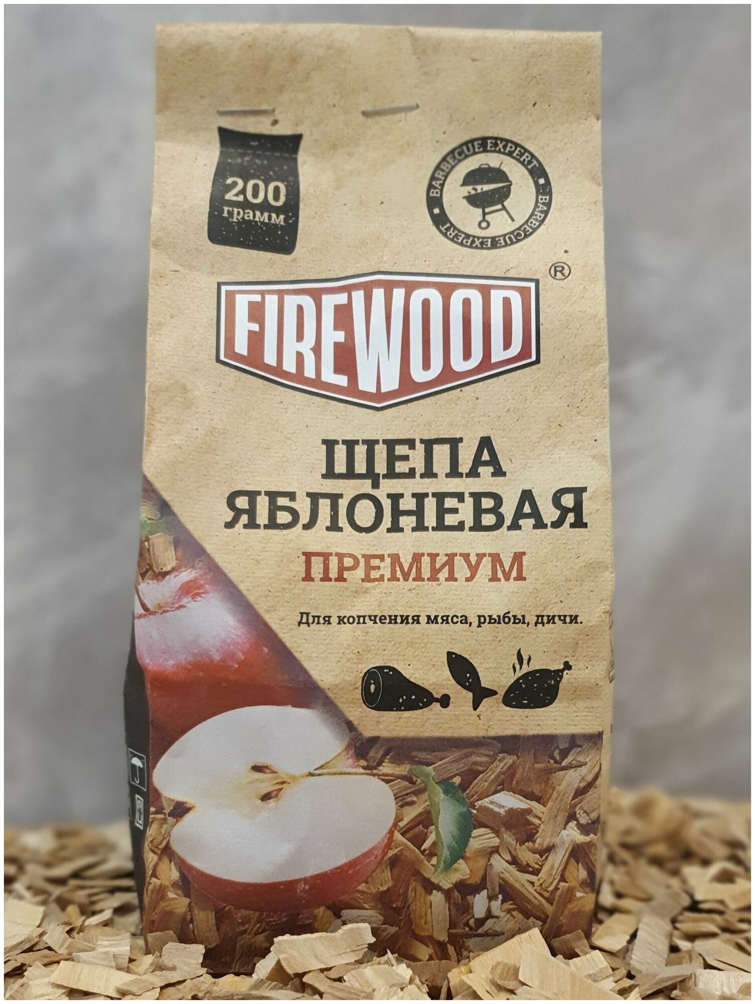 Щепа для коптильни 0.2 кг, яблоня, Firewood, 110502 - фотография № 4